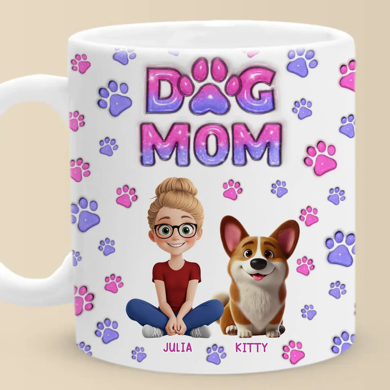 Dog Hair Is My Glitter - Dog & Cat Personalized Custom 3D Inflated Effect Printed Mug - Mother's Day, Gift For Pet Owners, Pet Lovers