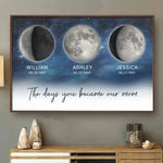 The Days You Became A Mom, Written In The Stars - Family Personalized Custom Horizontal Poster - Mother's Day, Gift For Mom, New Moms