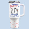 Votre récompense pour une excellente prise de décision - Gobelet personnalisé en acier inoxydable de 40 oz avec poignée - Fête des Mères, cadeau pour maman