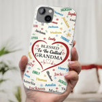 A Name Written In Love, Grandma - Family Personalized Custom Clear Phone Case - Mother's Day Gift For Mom, Grandma