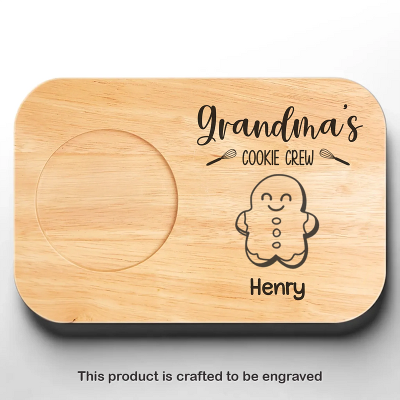 Sweet Moments, Sweeter Treats - Family Personalized Custom Engraved Wooden Tea & Snack Board - Mother's Day, Gift For Mom, Grandma