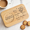 A Family Bond, Forever Engraved - Family Personalized Custom Engraved Wooden Tea & Snack Board - Mother's Day, Gift For Mom, Grandma