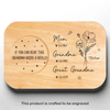 A Family Bond, Forever Engraved - Family Personalized Custom Engraved Wooden Tea & Snack Board - Mother's Day, Gift For Mom, Grandma