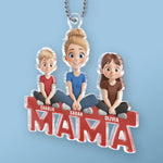 Our Hearts Belong To You, Mama - Family Personalized Custom Car Ornament - Acrylic Custom Shaped - Mother's Day, Gift For Mom, New Moms