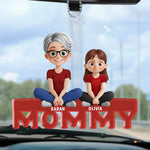 Our Hearts Belong To You, Mama - Family Personalized Custom Car Ornament - Acrylic Custom Shaped - Mother's Day, Gift For Mom, New Moms