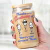 Nous sommes reconnaissants, maman - Tasse en verre personnalisée pour la famille, tasse à café glacé - Fête des mères, cadeau pour maman, grand-mère