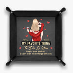 Nothing Better Than Time With You - Couple Personalized Custom Leather Valet Tray - Gift For Couple, Husband, Wife