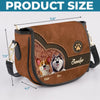 Paws And Reflect Love - Dog Personalized Custom Leather Saddle Bag - Gift For Pet Owners, Pet Lovers