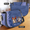 Wagging Tails & Sloppy Kisses - Dog Personalized Custom Leather Saddle Bag - Gift For Pet Owners, Pet Lovers