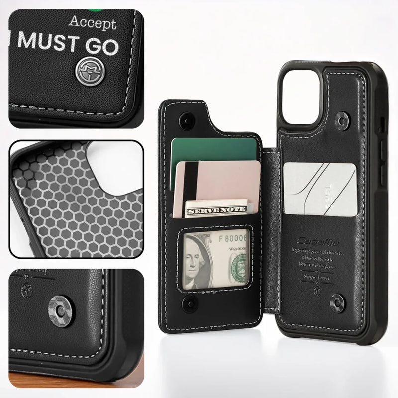 Love At First Paw Print - Dog & Cat Personalized Custom Leather Flip Wallet Phone Case - Gift For Pet Owners, Pet Lovers