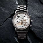 Greatest Dad, Unmatched Love - Family Personalized Custom Men's Watch - Father's Day, Gift For Dad, Grandpa