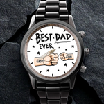 Greatest Dad, Unmatched Love - Family Personalized Custom Men's Watch - Father's Day, Gift For Dad, Grandpa