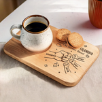 Brewed With Love, Enjoyed With Family - Family Personalized Custom Engraved Wooden Tea & Snack Board - Father's Day, Gift For Grandpa