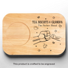 Brewed With Love, Enjoyed With Family - Family Personalized Custom Engraved Wooden Tea & Snack Board - Father's Day, Gift For Dad, Grandpa