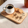 Peaceful Moments, Grandpa’s Favorite Time - Family Personalized Custom Engraved Wooden Tea & Snack Board - Father's Day, Gift For Dad, Grandpa