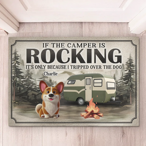 Bienvenue au Camp Pup Paradise - Tapis décoratif personnalisé pour chien - Cadeau de pendaison de crémaillère pour les propriétaires d'animaux et les amoureux des animaux