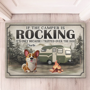Bienvenue au Camp Pup Paradise - Tapis décoratif personnalisé pour chien - Cadeau de pendaison de crémaillère pour les propriétaires d'animaux et les amoureux des animaux