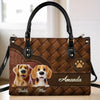 Amis à fourrure, pour toujours dans mon cœur ! Sac à main en cuir personnalisé pour chien ! Cadeau pour propriétaires et amoureux des animaux.