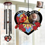 Custom Photo I'm Always With You - Memorial Personalized Custom Wind Chime Suncatcher - Sympathy Gift For Family Members