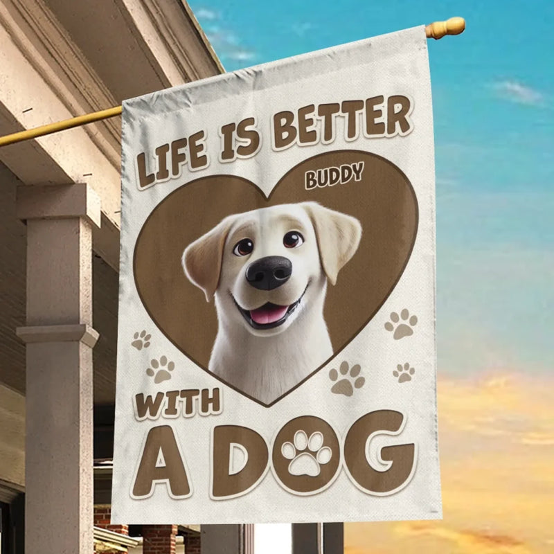 Dogs Make The Best Companions - Dog Personalized Custom Flag - Gift For Dog Lovers