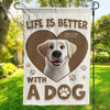 Les chiens sont les meilleurs compagnons - Drapeau personnalisé pour chien - Cadeau pour propriétaires et amoureux des animaux