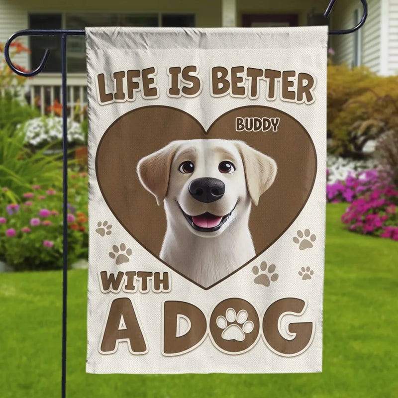 Dogs Make The Best Companions - Dog Personalized Custom Flag - Gift For Dog Lovers