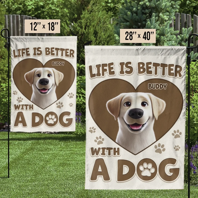 Dogs Make The Best Companions - Dog Personalized Custom Flag - Gift For Dog Lovers