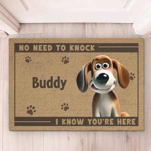 Oubliez les coups, on vous a entendu à un kilomètre de distance - Tapis décoratif personnalisé pour chien - Cadeau de pendaison de crémaillère pour les propriétaires d'animaux et les amoureux des animaux