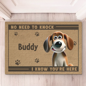 Oubliez les coups, on vous a entendu à un kilomètre de distance - Tapis décoratif personnalisé pour chien - Cadeau de pendaison de crémaillère pour les propriétaires d'animaux et les amoureux des animaux