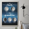 Generations Of Love, From Mom To Grandma - Family Personalized Custom Vertical Poster - Mother's Day, Gift For Mom, Grandma