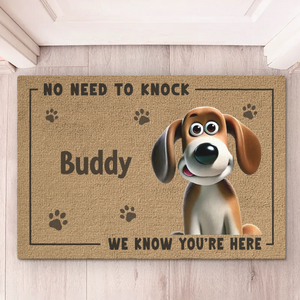 Nos adorables hôtes sont toujours à l'écoute - Tapis décoratif personnalisé pour chien - Cadeau de pendaison de crémaillère pour les propriétaires et les amoureux des animaux