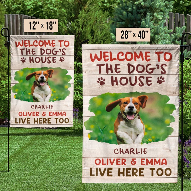 Custom Photo Tail Wags And Paw Prints Only - Dog & Cat Personalized Custom Flag - Gift For Dog Lovers, Pet Lovers