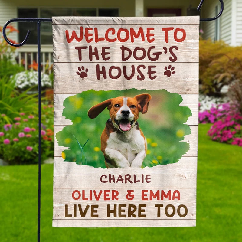 Custom Photo Tail Wags And Paw Prints Only - Dog & Cat Personalized Custom Flag - Gift For Dog Lovers, Pet Lovers