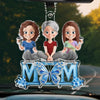 Comme un papillon, l'amour de maman nous élève - Décoration de voiture personnalisée pour la famille - Forme personnalisée en acrylique - Fête des mères, cadeau pour maman, grand-mère