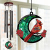 When Cardinals Appear, Angels Are Near - Memorial Personalized Custom Wind Chime Suncatcher - Sympathy Gift For Family Members