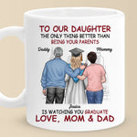Celebrating Your Success - Family Personalized Custom Mug - Graduation Gift For Daughter