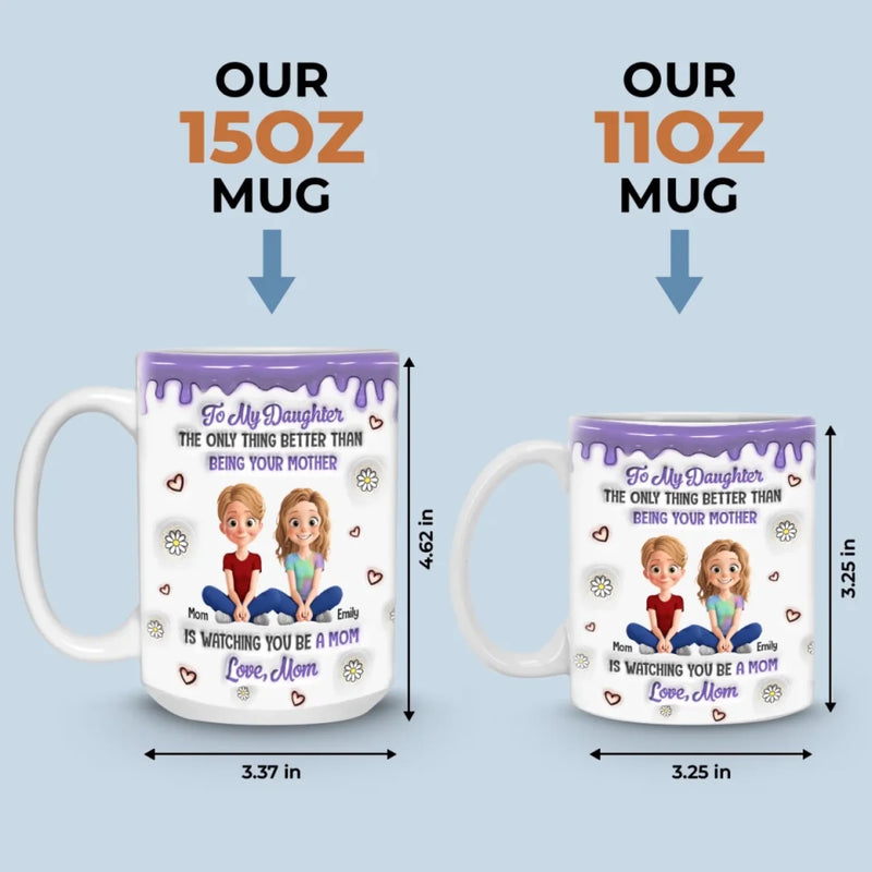 A Mother’s Love Knows No Bounds - Family Personalized Custom 3D Inflated Effect Printed Mug - Mother's Day, Gift For Mom, Daughter, New Moms