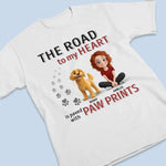 Love Leaves Paw Prints On My Heart - Dog Personalized Custom Unisex T-shirt, Premium T-shirt, Hoodie - Gift For Dog Lovers, Pet Owners
