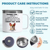 Dogs Are Joy In Fur - Dog Personalized Custom 14oz Stainless Steel Tumbler With Handle - Gift For Pet Owners, Pet Lovers