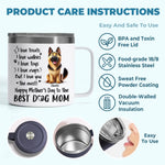 A Dog’s Love Never Ends - Dog Personalized Custom 14oz Stainless Steel Tumbler With Handle - Gift For Mom, Dog Lovers