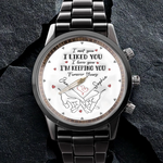 One Love, One Timepiece - Couple Personalized Custom Unisex Watch - Gift For Gift For Husband Wife, Anniversary