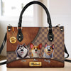 Parce que la vie est plus belle avec des bébés à fourrure - Sac à main en cuir personnalisé pour chien - Cadeau pour propriétaires d'animaux et amoureux des animaux
