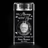Custom Photo You Will Always Be Here - Memorial Personalized Custom 3D Crystal Photo Laser Engraved, Crystal Candle Holder - Sympathy Gift For Family Members