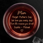 We Love You Everyday - Family Personalized Custom Whiskey Glass - Mother's Day, Gift For Mom, Grandma