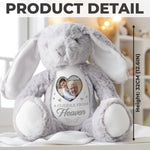 Custom Photo Heaven's Love In Every Hug - Memorial Personalized Custom Easter Bunny Plush - Sympathy Gift For Family Members