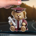 Dream Big, Shine Bright - Family Personalized Custom Car Ornament - Acrylic Custom Shaped - New Arrival, Graduation Gift For Family