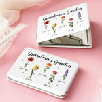 Blossoms Filled With Laughter - Family Personalized Custom Full-print Purse Mirror - Mother's Day, Gift For Grandma
