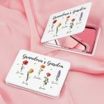 Blossoms Filled With Laughter - Family Personalized Custom Full-print Purse Mirror - Mother's Day, Gift For Grandma