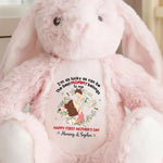 My First Best Friend, My Mommy - Family Personalized Custom Easter Bunny Plush - Mother's Day, Baby Shower Gift, Gift For Mom, New Moms