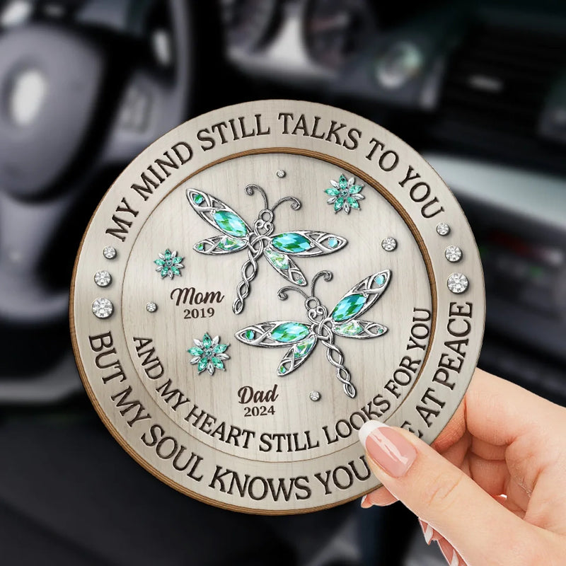 In Loving Remembrance - New Arrival, Memorial Personalized Custom Car Visor Clip - Sympathy Gift For Dad AMZ
